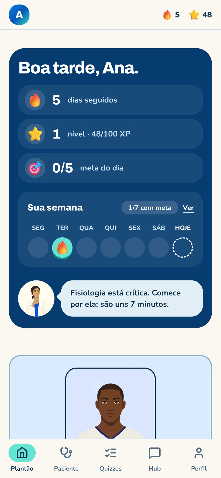 Plantão do dia no celular